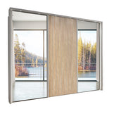 Tulsa Large 3 Door Wardrobe With Mirror and Decking Door - Pendle Village Furniture